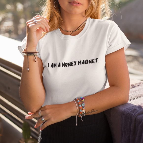 I Am A Money Magnet Affirmation Tee Customized - Picture 3 of 4